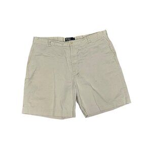 Polo Ralph Lauren Shorts Men's 40 8" Inseam Beige Pleated Chino Preppy Philip
